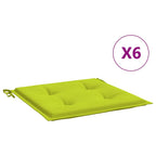 Cuscini per Sedia 6 pz Verde Intenso 40x40x4 cm Tessuto Oxford