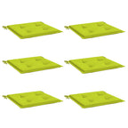 Cuscini per Sedia 6 pz Verde Intenso 40x40x4 cm Tessuto Oxford