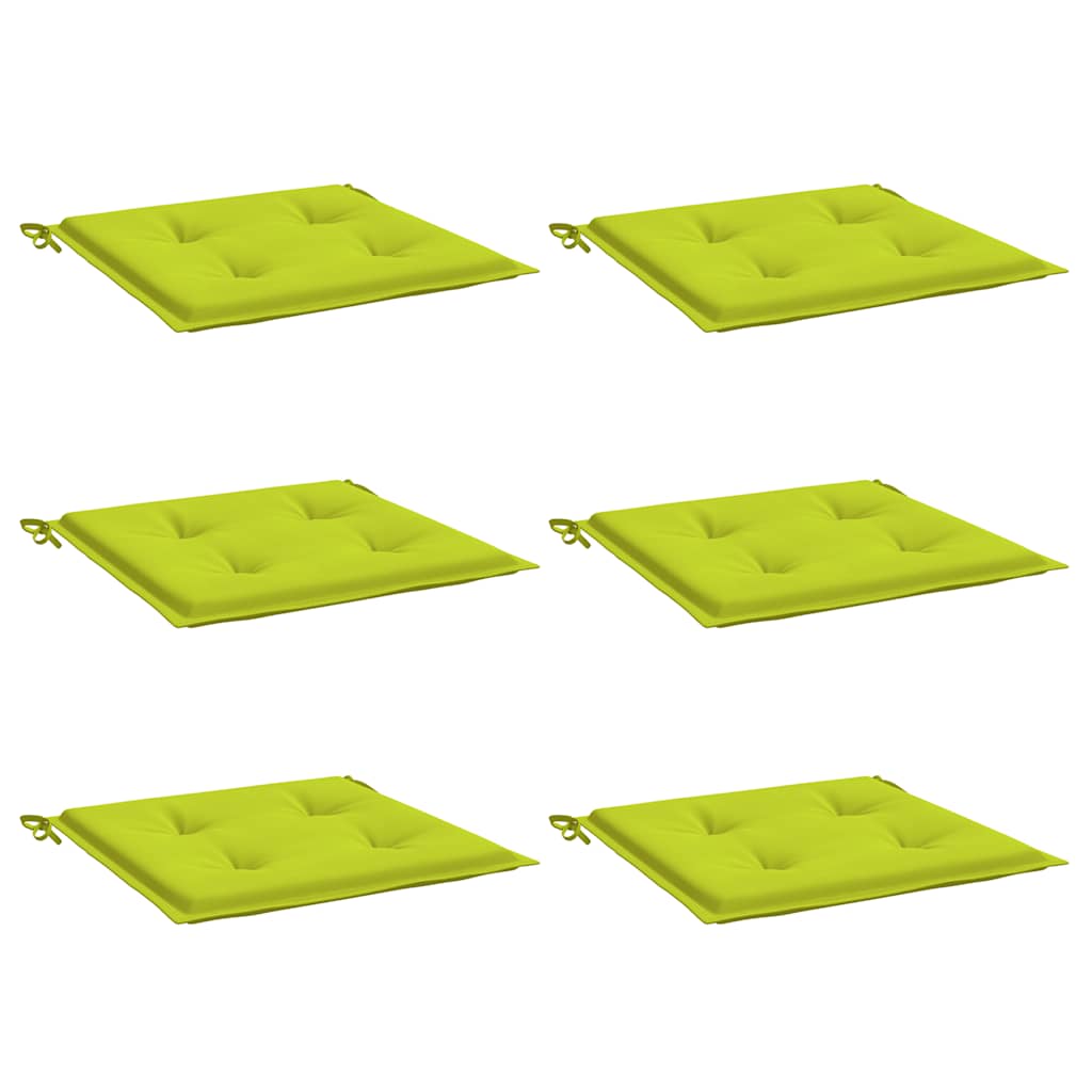 Cuscini per Sedia 6 pz Verde Intenso 40x40x4 cm Tessuto Oxford