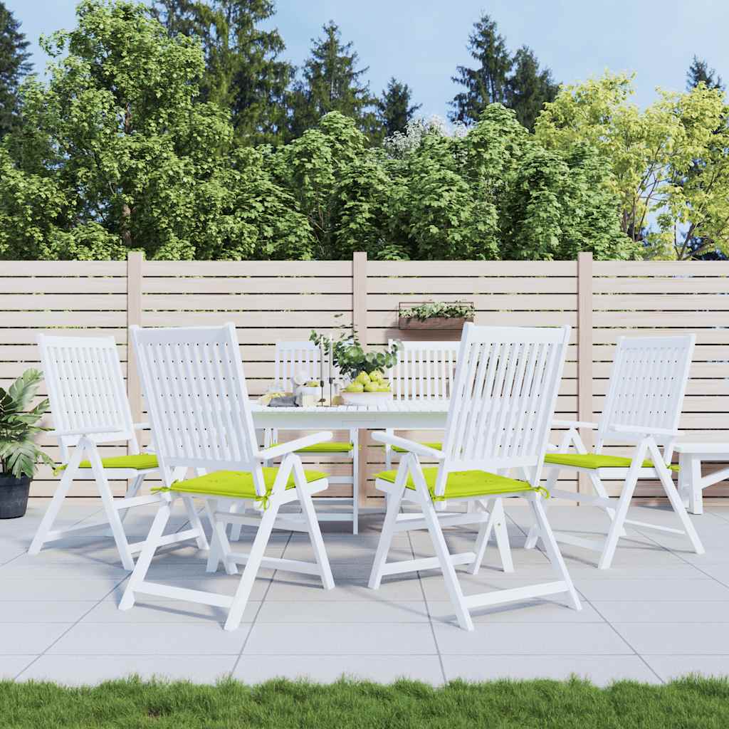 Cuscini per Sedia 6 pz Verde Intenso 40x40x4 cm Tessuto Oxford