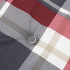 Cuscini per Sedia 6 pz a Quadri Rossi 40x40x4cm Tessuto Oxford
