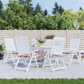 Cuscini per Sedia 6 pz a Quadri Rossi 40x40x4cm Tessuto Oxford