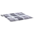 Cuscini per Sedia 6 pz a Quadri Grigi 40x40x4cm Tessuto Oxford