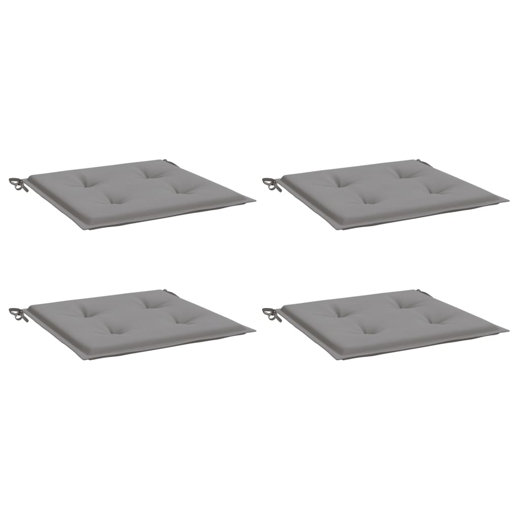 Cuscini per Sedia 4 pz Grigi 50x50x4 cm in Tessuto Oxford