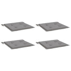 Cuscini per Sedia 4 pz Grigi 50x50x4 cm in Tessuto Oxford