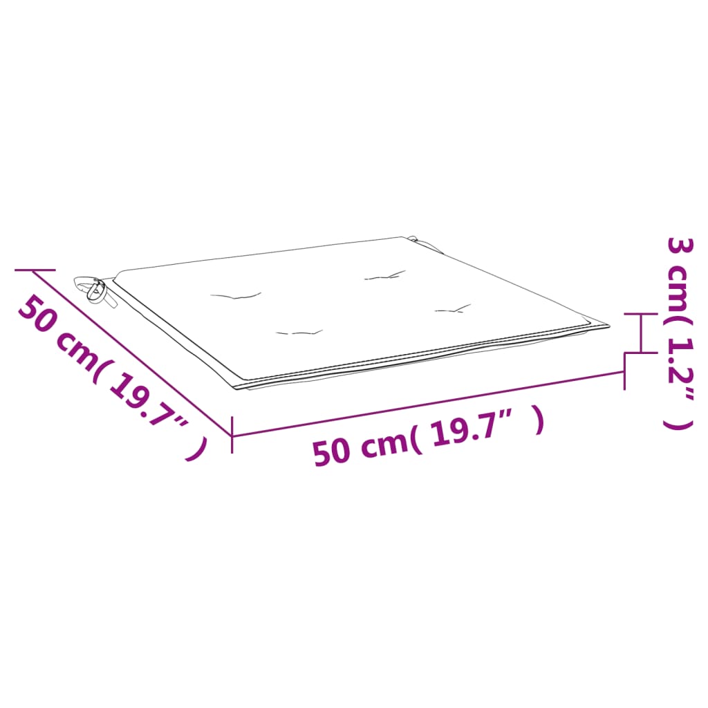 Cuscini per Sedia 4 pz Grigi 50x50x4 cm in Tessuto Oxford
