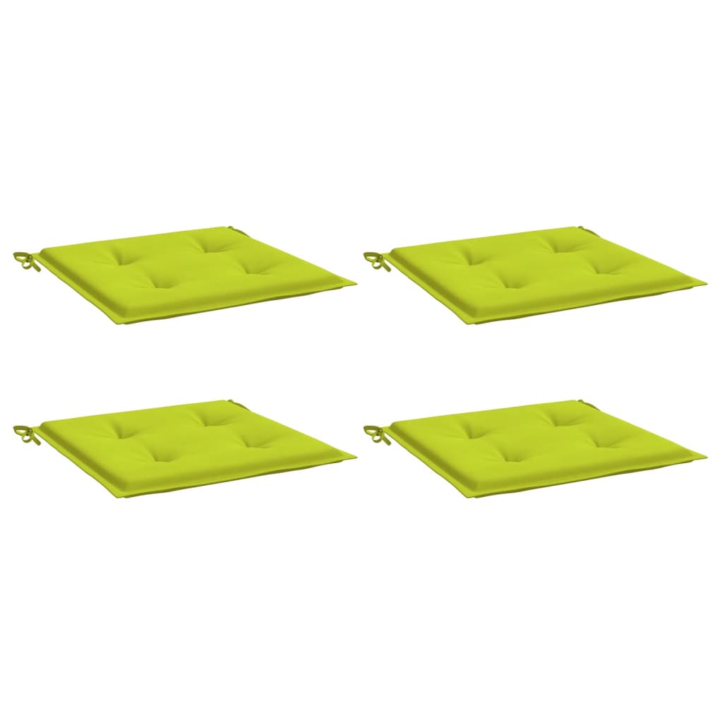 Cuscini per Sedia 4 pz Verde Brillante 50x50x4cm Tessuto Oxford