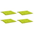 Cuscini per Sedia 4 pz Verde Brillante 50x50x4cm Tessuto Oxford