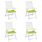 Cuscini per Sedia 4 pz Verde Brillante 50x50x4cm Tessuto Oxford