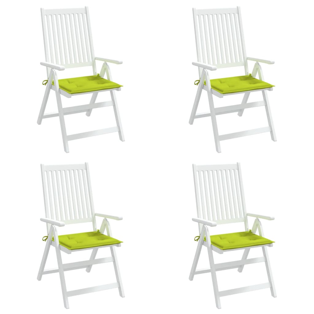 Cuscini per Sedia 4 pz Verde Brillante 50x50x4cm Tessuto Oxford