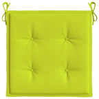 Cuscini per Sedia 4 pz Verde Brillante 50x50x4cm Tessuto Oxford