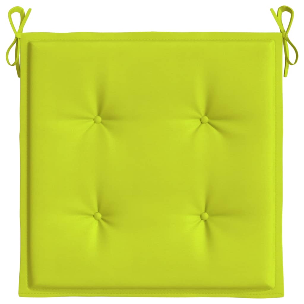 Cuscini per Sedia 4 pz Verde Brillante 50x50x4cm Tessuto Oxford