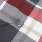 Cuscini per Sedia 6 pz a Quadri Rossi 50x50x4 cm Tessuto Oxford