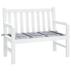 Cuscino per Panca a Quadri Grigi 100x50x3cm Tessuto Oxford