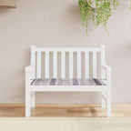 Cuscino per Panca a Quadri Grigi 100x50x3cm Tessuto Oxford