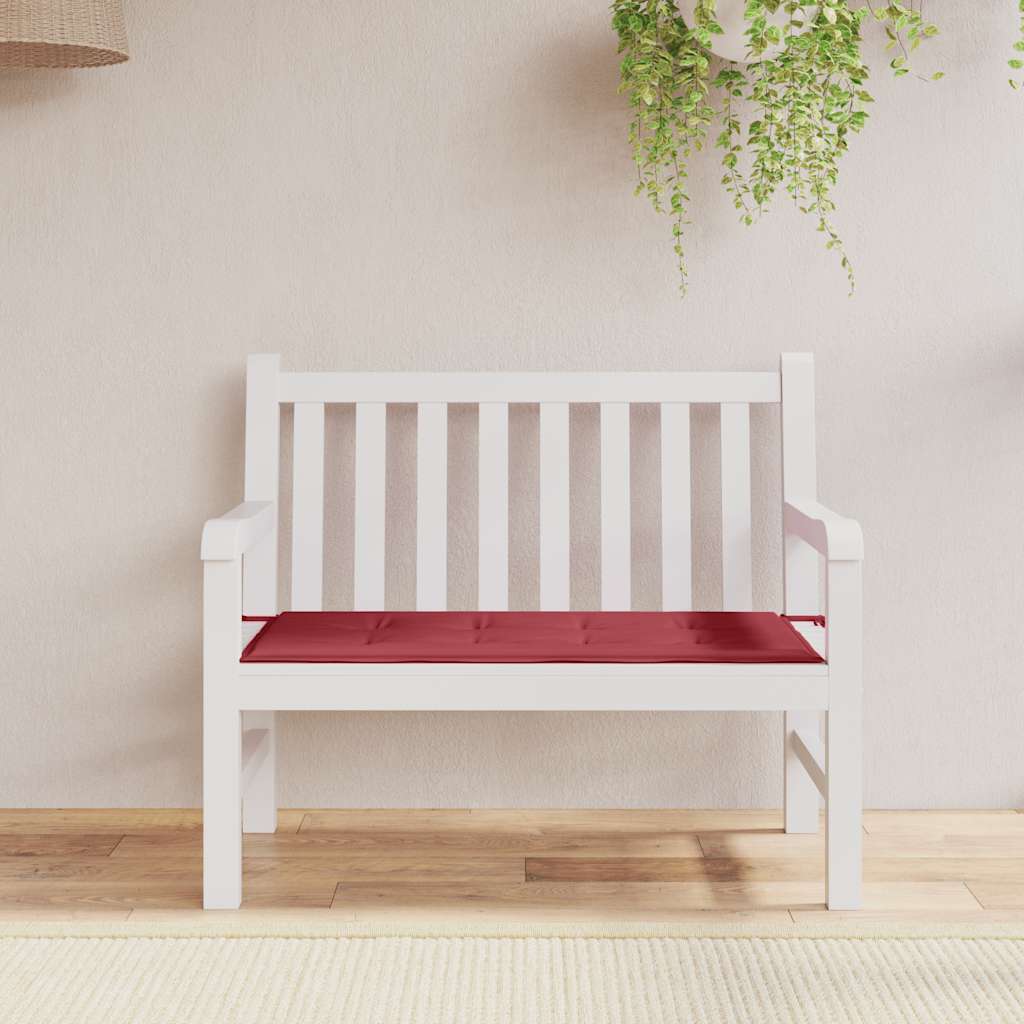 Cuscino per Panca Rosso Vino 120x50x4 cm in Tessuto Oxford