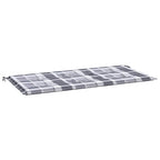 Cuscino per Panca a Quadri Grigi 120x50x4 cm Tessuto Oxford