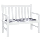 Cuscino per Panca a Quadri Grigi 120x50x4 cm Tessuto Oxford