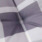 Cuscino per Panca a Quadri Grigi 120x50x4 cm Tessuto Oxford