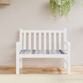 Cuscino per Panca a Quadri Grigi 120x50x4 cm Tessuto Oxford