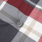 Cuscino per Panca a Quadri Rossi 150x50x4 cm Tessuto Oxford