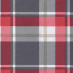Cuscino per Panca a Quadri Rossi 150x50x4 cm Tessuto Oxford
