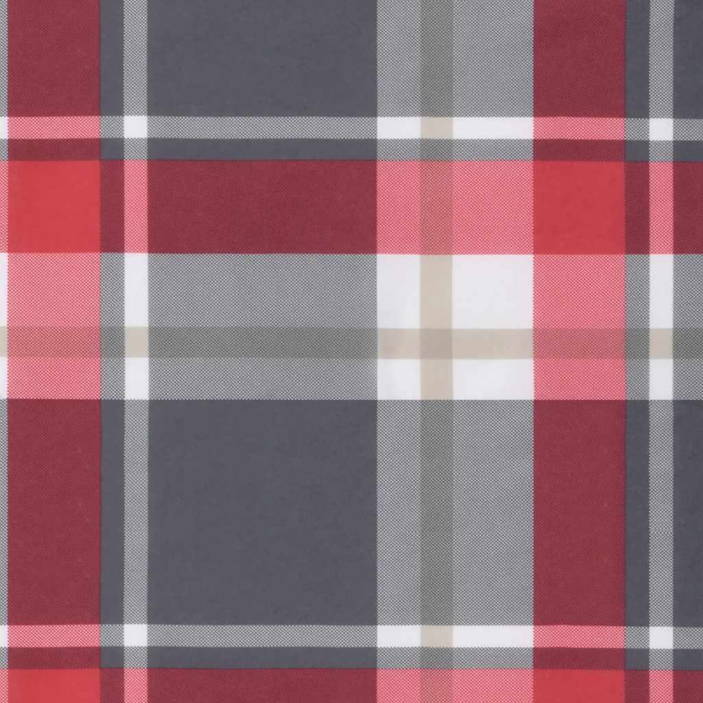 Cuscino per Panca a Quadri Rossi 150x50x4 cm Tessuto Oxford