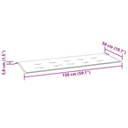 Cuscino per Panca a Quadri Rossi 150x50x4 cm Tessuto Oxford