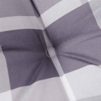 Cuscino per Panca a Quadri Grigi 180x50x4 cm Tessuto Oxford
