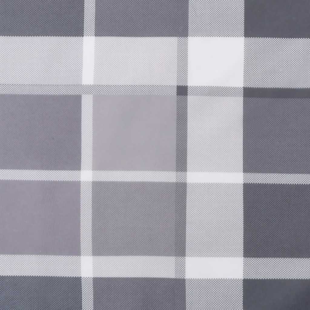 Cuscino per Panca a Quadri Grigi 180x50x4 cm Tessuto Oxford