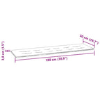 Cuscino per Panca a Quadri Grigi 180x50x4 cm Tessuto Oxford