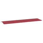 Cuscino per Panca Rosso Vino 200x50x4 cm in Tessuto Oxford