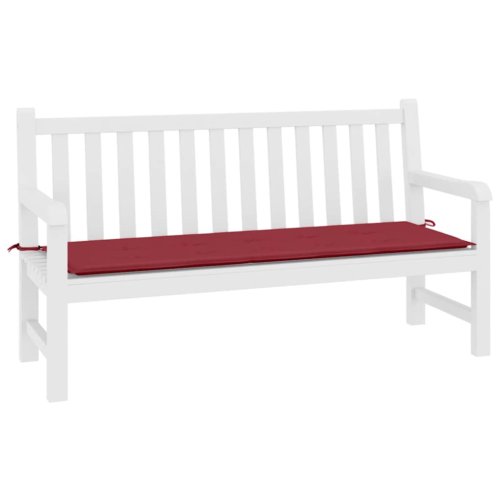 Cuscino per Panca Rosso Vino 200x50x4 cm in Tessuto Oxford