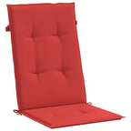 Cuscini per Sedie 6 pz Rossi 120x50x3 cm in Tessuto