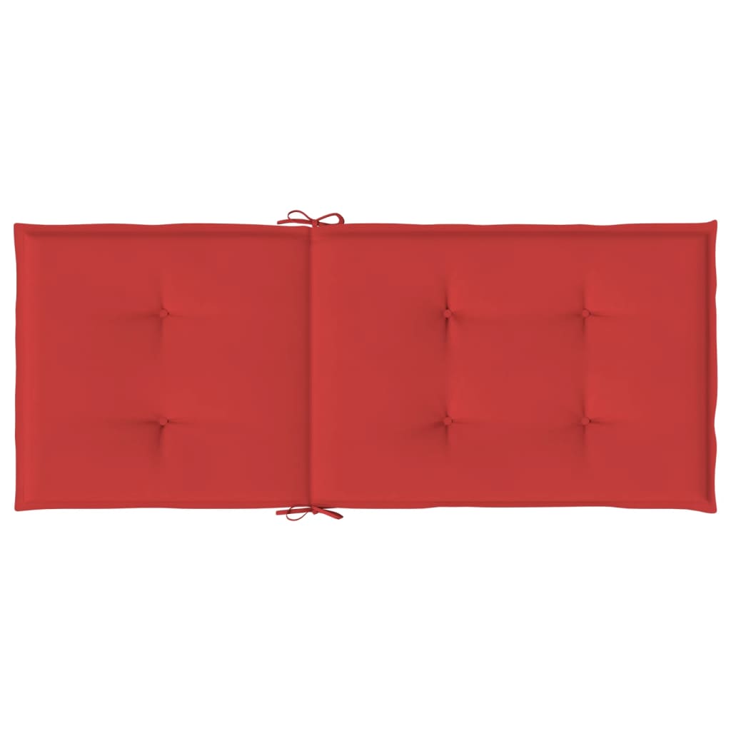 Cuscini per Sedie 6 pz Rossi 120x50x3 cm in Tessuto
