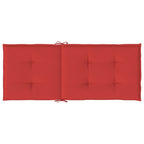 Cuscini per Sedie 6 pz Rossi 120x50x3 cm in Tessuto
