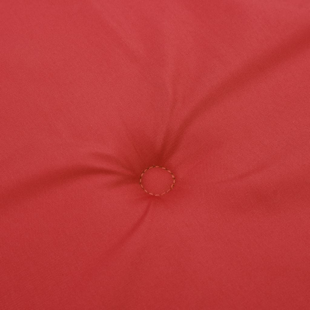 Cuscini per Sedie 6 pz Rossi 120x50x3 cm in Tessuto
