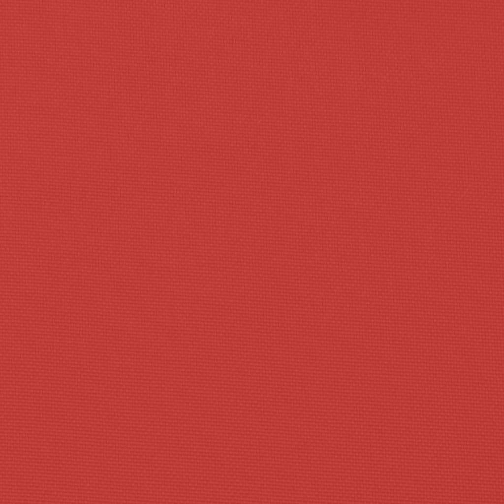Cuscini per Sedie 6 pz Rossi 120x50x3 cm in Tessuto