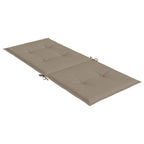Cuscini per Sedie Alte 6 pz Tortora 120x50x3 cm in Tessuto