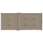 Cuscini per Sedie Alte 6 pz Tortora 120x50x3 cm in Tessuto