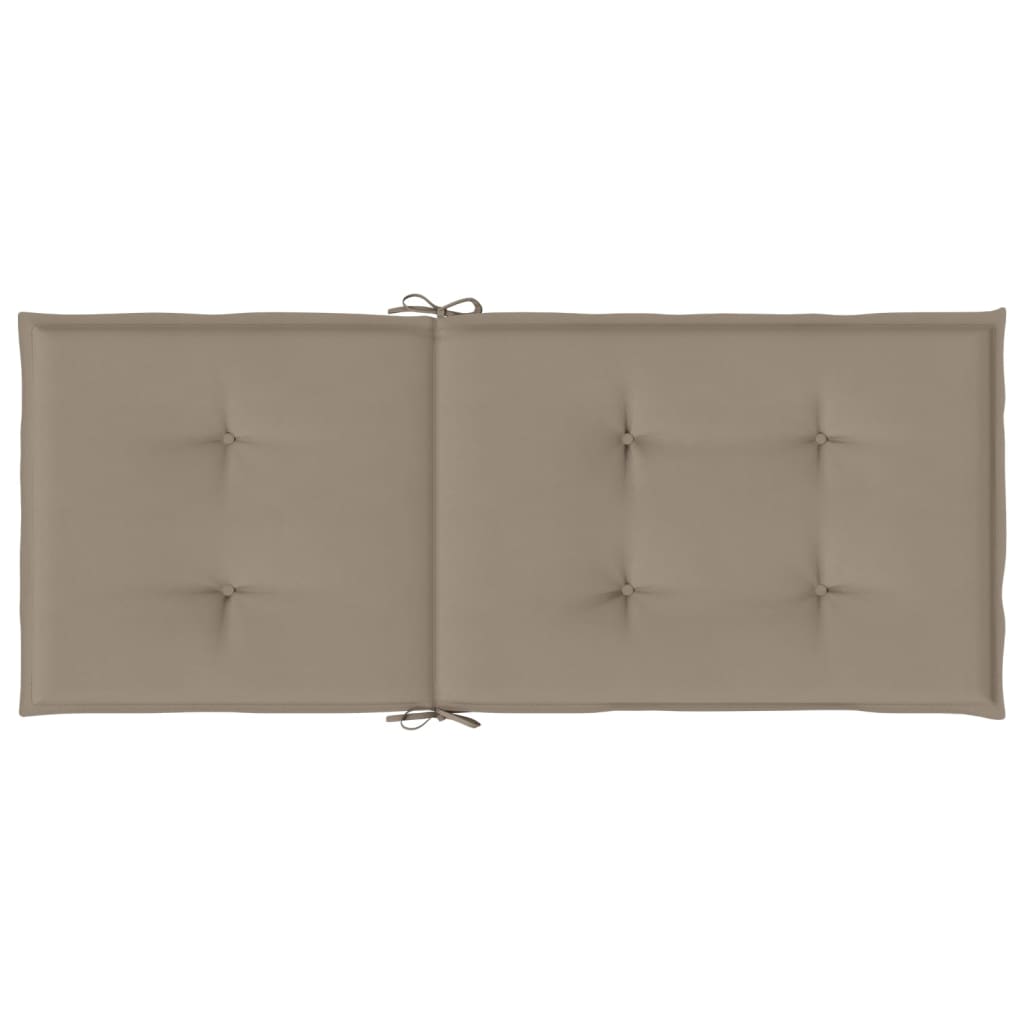 Cuscini per Sedie Alte 6 pz Tortora 120x50x3 cm in Tessuto