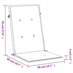 Cuscini per Sedie Alte 6 pz Tortora 120x50x3 cm in Tessuto