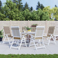 Cuscini per Sedie Alte 6 pz Tortora 120x50x3 cm in Tessuto