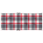 Cuscini per Sedie 2 pz Rossi a Quadri 120x50x3 cm in Tessuto