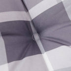 Cuscini per Sedie 4 pz Grigi a Quadri 120x50x3 cm in Tessuto