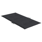 Cuscini per Sedia 6 pz Neri 100x50x3 cm in Tessuto Oxford
