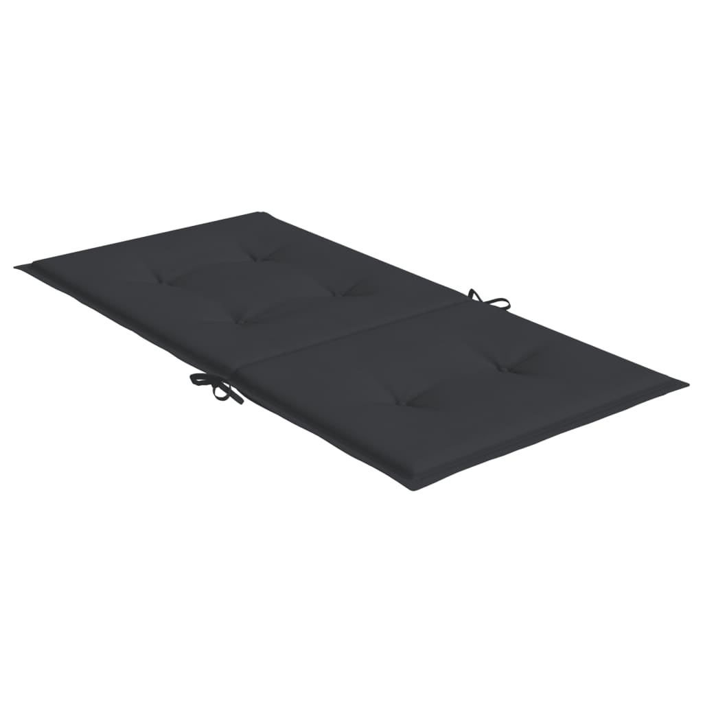Cuscini per Sedia 6 pz Neri 100x50x3 cm in Tessuto Oxford