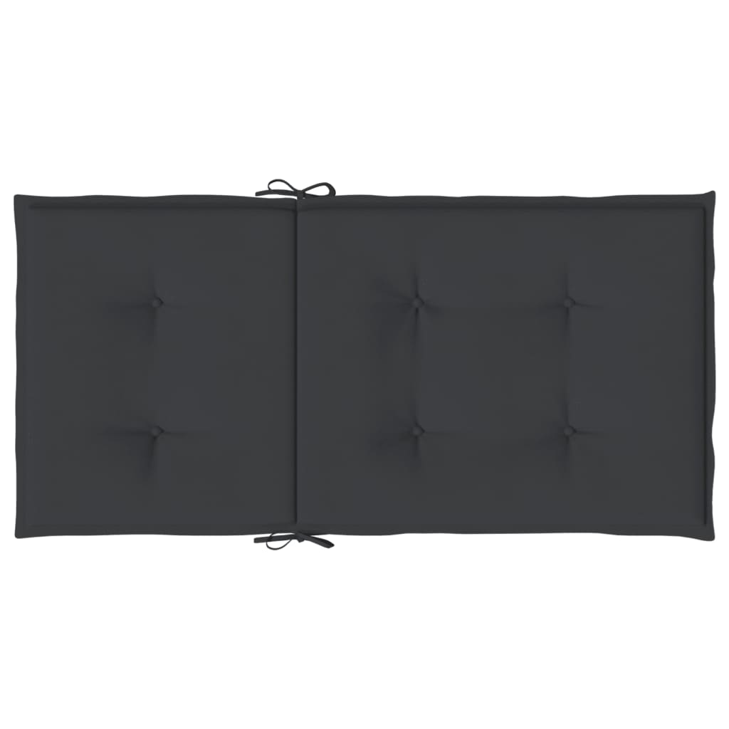 Cuscini per Sedia 6 pz Neri 100x50x3 cm in Tessuto Oxford