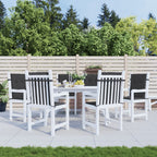 Cuscini per Sedia 6 pz Neri 100x50x3 cm in Tessuto Oxford