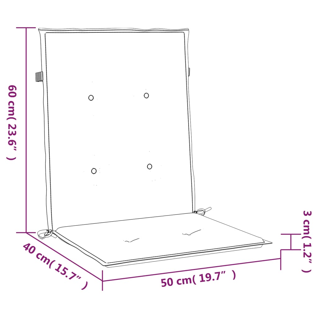 Cuscini per Sedia 4 pz Verde Intenso 100x50x3 cm Tessuto Oxford